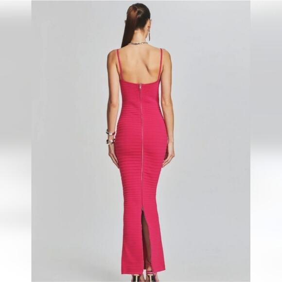 Retrofete Kylie Bandage Knit Dress in Dragon Fruit Pink Size XXS NWT Maxi - Picture 2 of 15